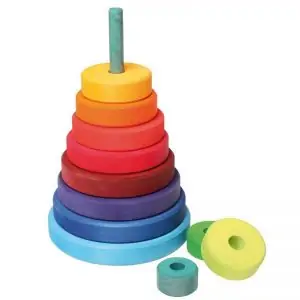 Plastic Free Disc Tower Kids Toy Toy Wood