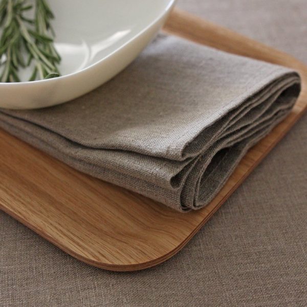 Plastic free linen napkins fabric without plastic