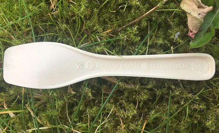 Bioplasik - ein biologisch abbaubarer Eislöffel