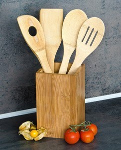 Küche ohne Plastik - Bambus Küchenhelfer