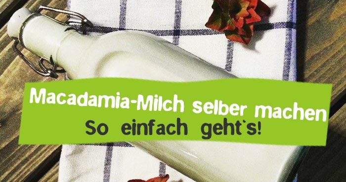 Macadamia Milch selber machen - Vegan Milch Rezept