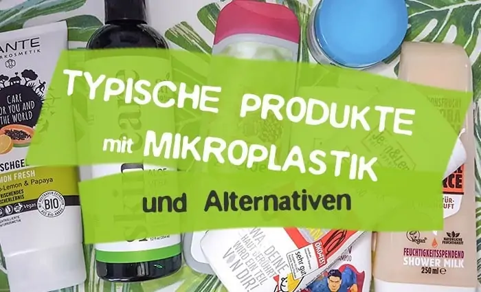 typical products with microplastics and their alternatives