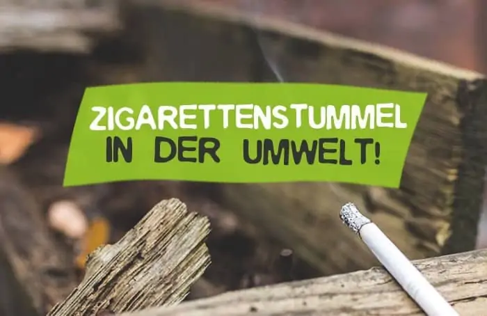 Zigaretten Umwelt Schaden - Zigarettenstummel nicht wegwerfen in die Umwelt