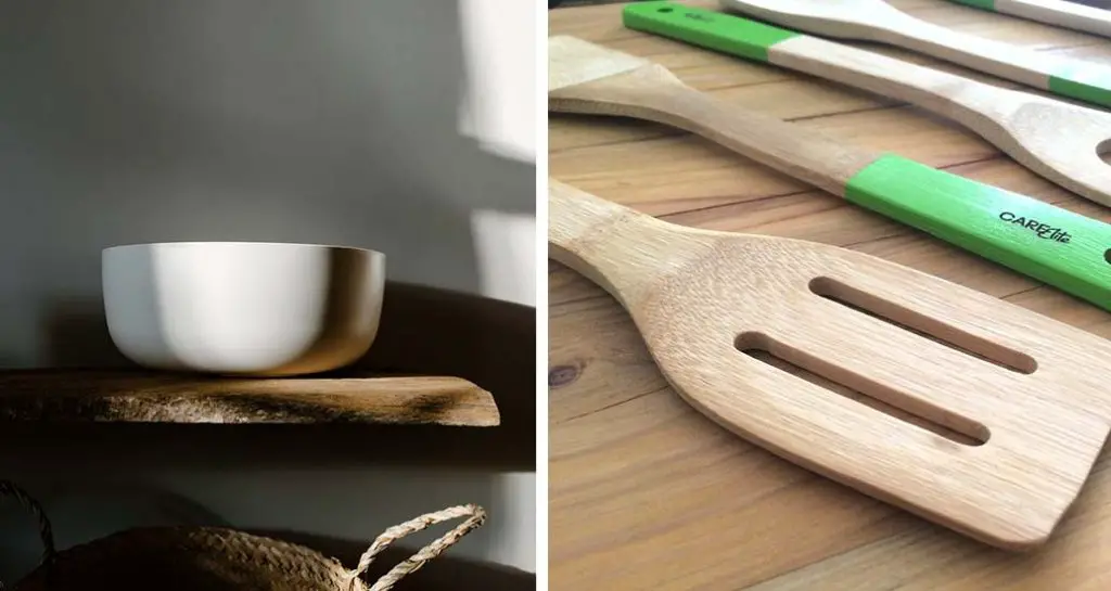 Kitchen gadgets made of wood instead of plastic