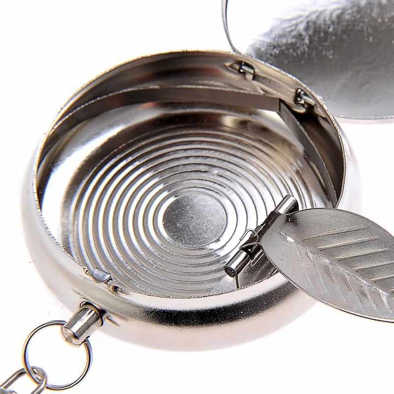 2 Pcs Tragbarer Aschenbecher, Zigaretten Taschenascher, Kreativ Winddicht  Aschenbecher, Taschenaschenbecher Geruchsdicht, für Draußen mit Deckel