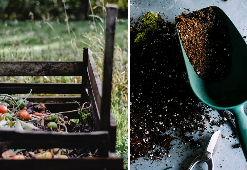 Reuse coffee grounds for composting