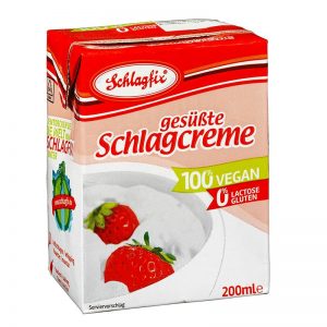 Vegane Schlagsahne als pflanzliche Alternative