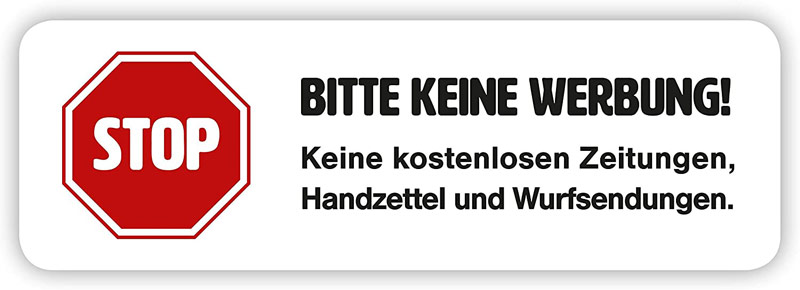 Keine Werbung Aufkleber