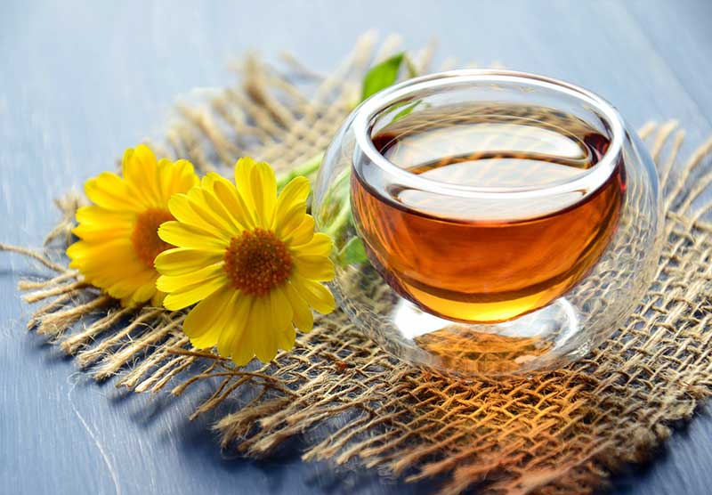 Soothing chamomile tea