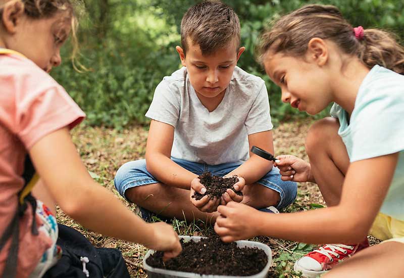 Urban Gardening - Children gardening in the city