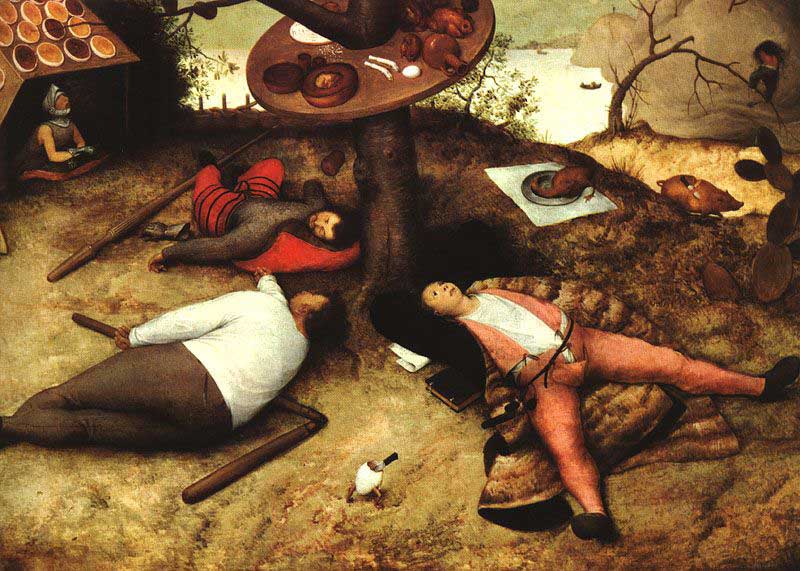 Das Schlaraffenland - Ein Gemälde von Pieter Brueghel dem Älteren