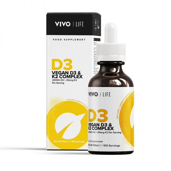 Vitamin D as vegan drops dietary supplement