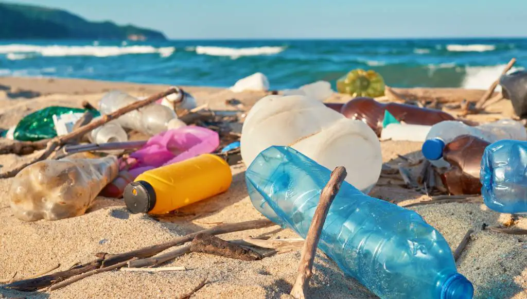 Plastic waste on the beaches