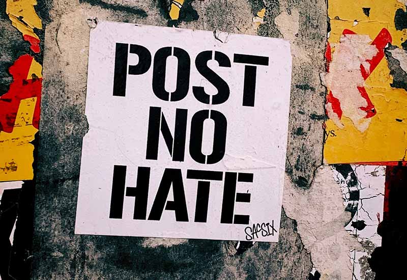 Do not post hate on the Internet