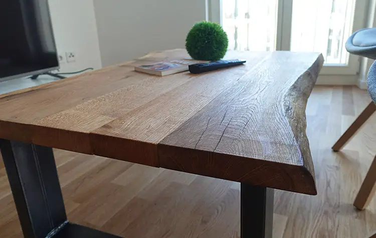 DIY coffee table build yourself from wooden planks