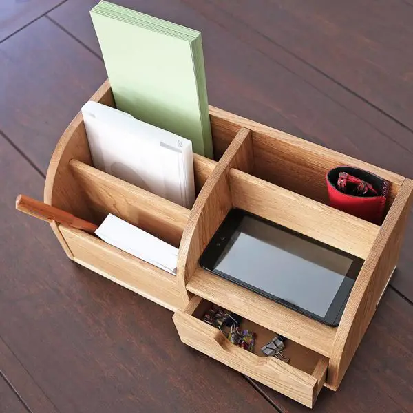 Wooden storage box for office