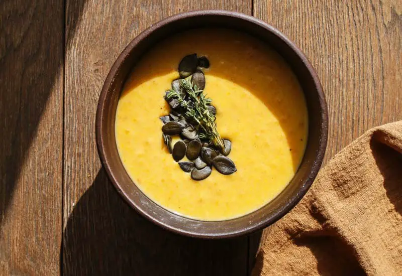 Omega 6 fatty acids from pumpkin seed soup