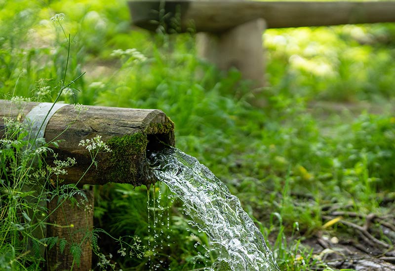 Regionales Wasser aus der Quelle