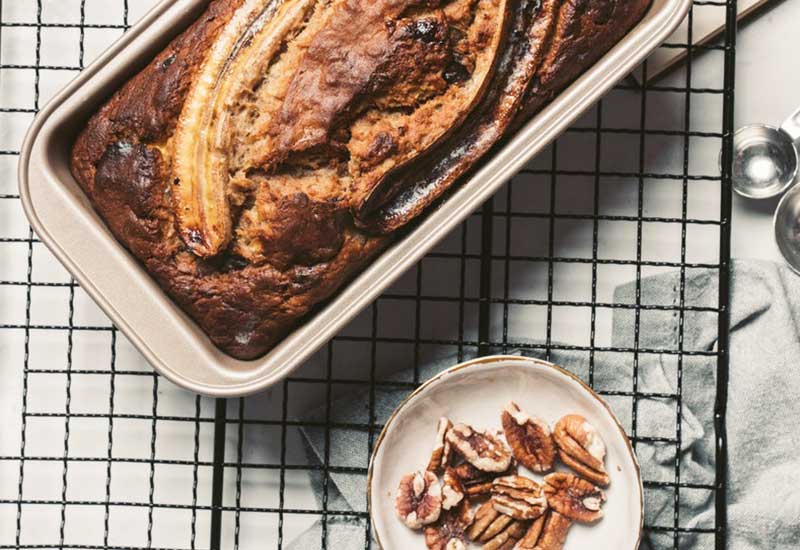 Veganes Bananenbrot als unverarbeitete Alternative