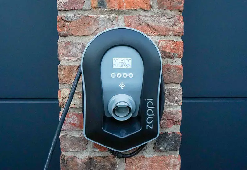A wallbox installed at home for the e-car