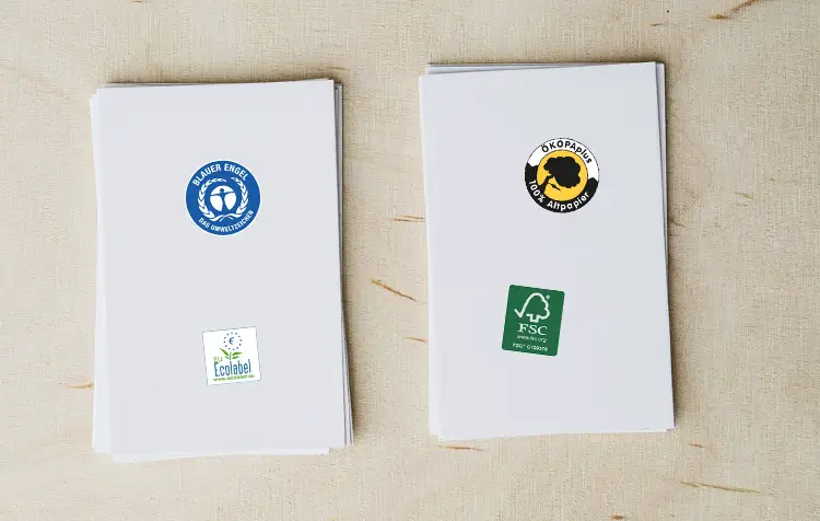 Eco-label for sustainable paper products