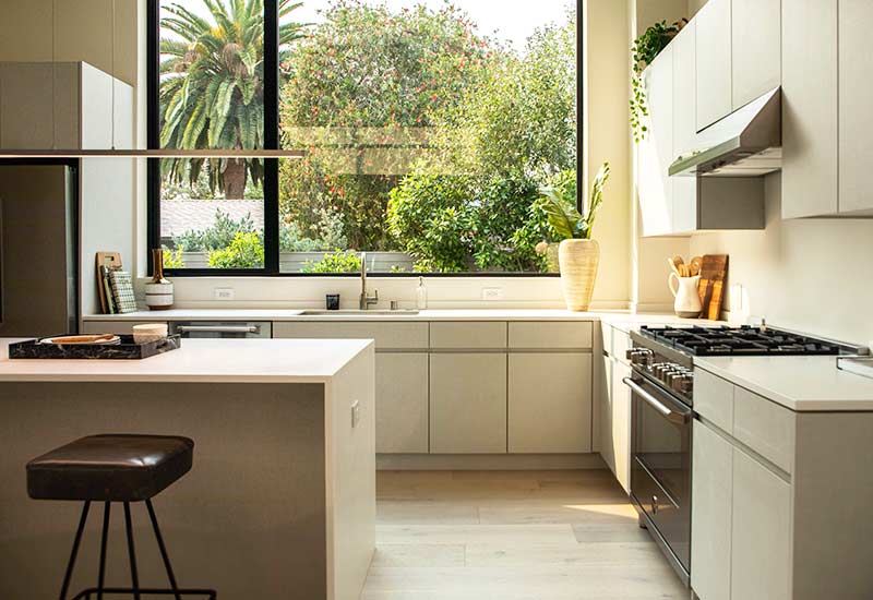 Environmentally friendly floor in the kitchen