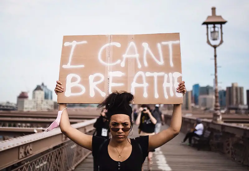 Fight racism - I can't breathe demonstration