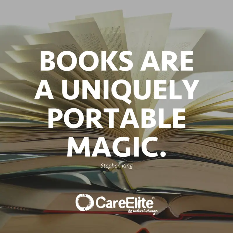 Books are a uniquely portable magic." (Quote by Stephen King)