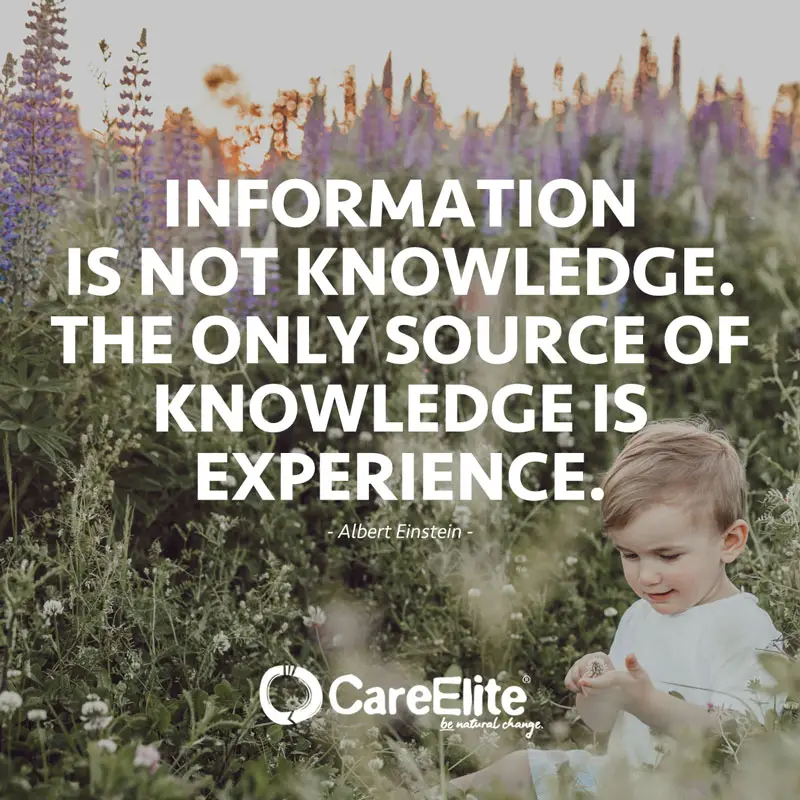 Information is not knowledge. The only source of knowledge is experience." (Quote by Albert Einstein)