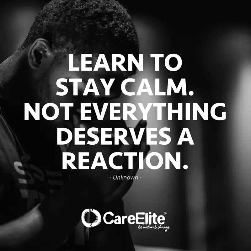 "Learn to stay calm. Not everything deserves a reaction." (Serenity Quote by Unknown)