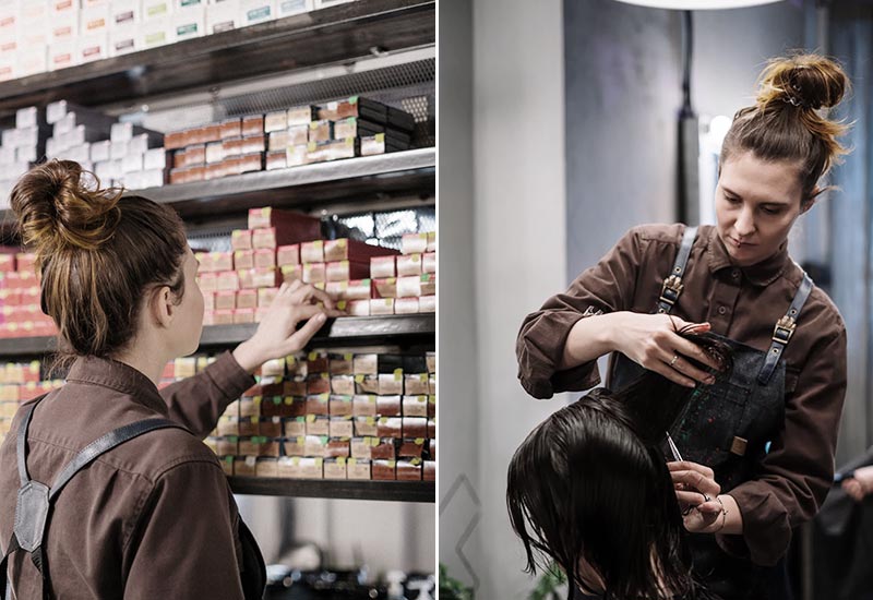 Environmentally friendly hair dyes at the hair salon