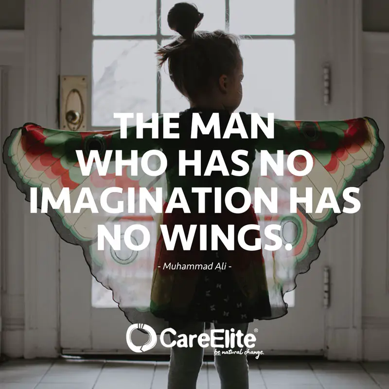 The man who has no imagination has no wings." (Quote by Muhammad Ali)