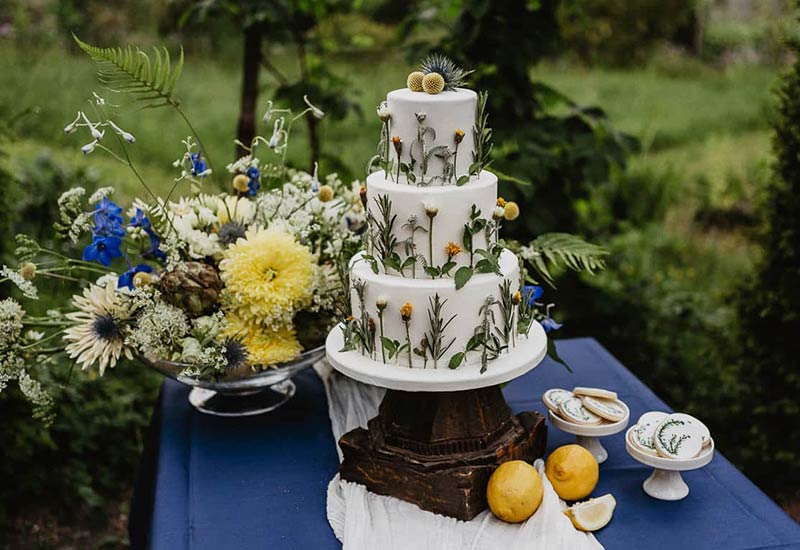 Nachhaltige Hochzeitstorte bei einer Vermählung