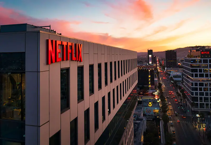 The corporate headquarters of the streaming service Netflix