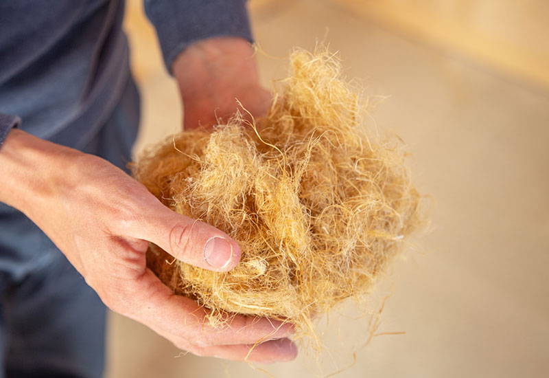 Hemp wool as ecological insulation material