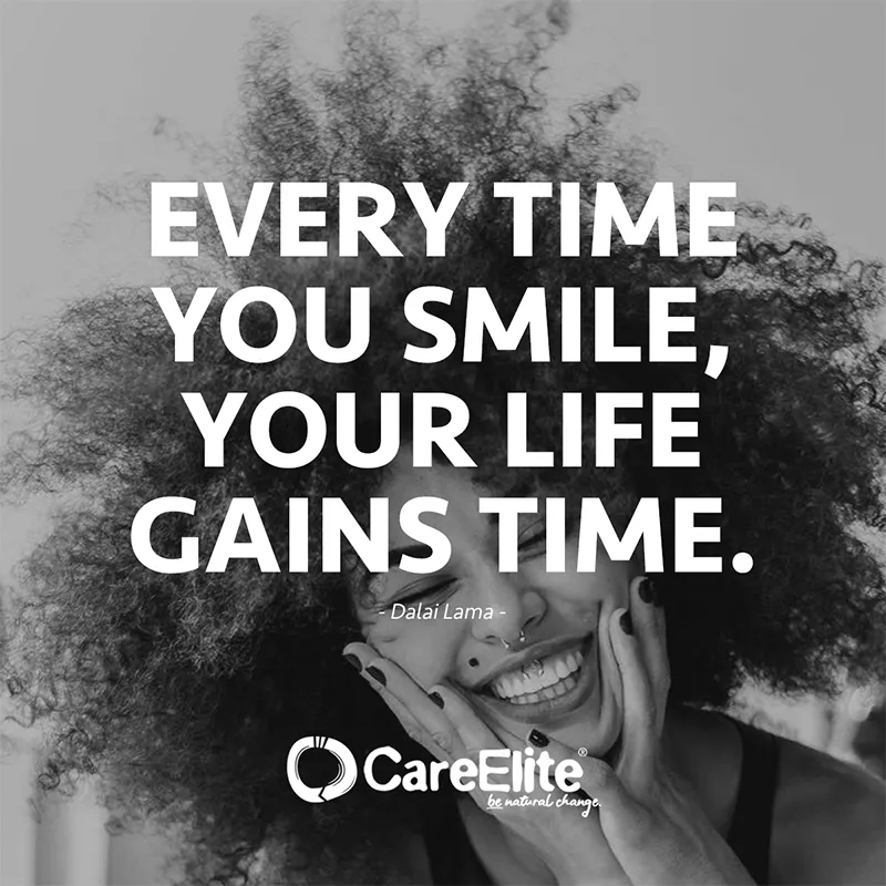 Every time you smile, your life gains time. (Quote from the Dalai Lama)