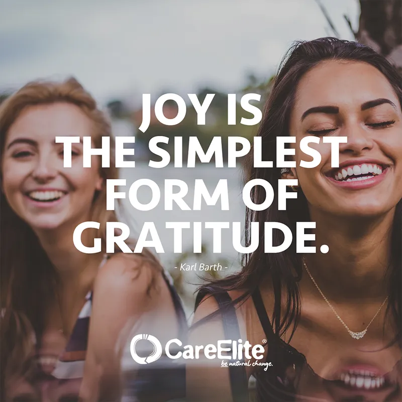 Joy is the simplest form of gratitude. (Quote from Karl Barth)