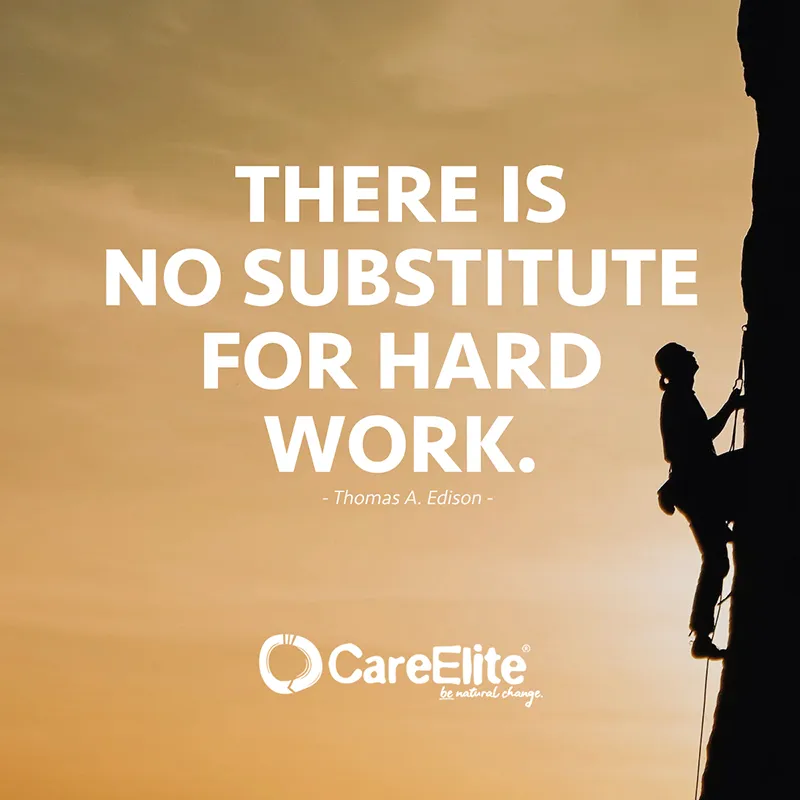 "There is no substitute for hard work." (Quote from Thomas A. Edison)