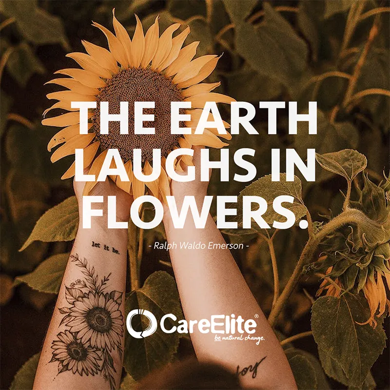 "The earth laughs in flowers." (Quote from Ralph Waldo Emerson)