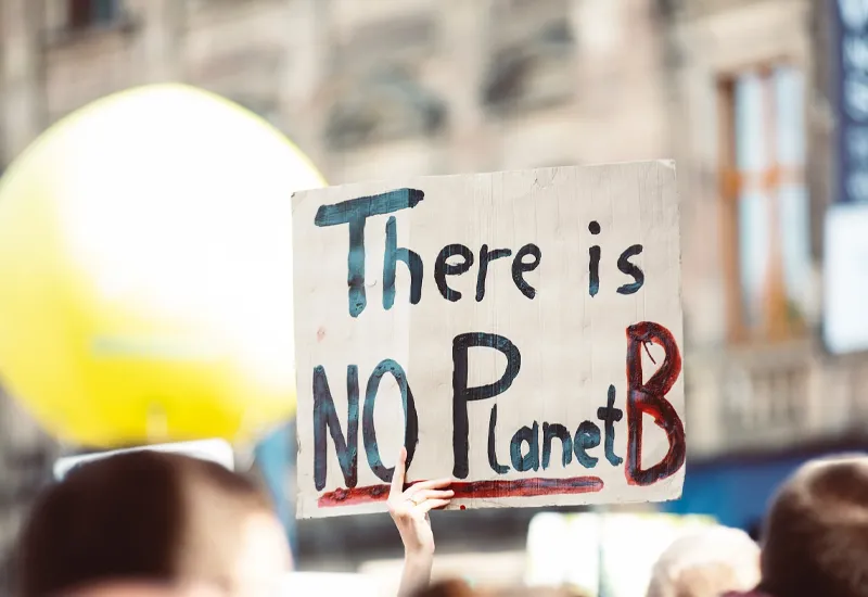 Es gibt keinen zweiten Planeten (Demonstrationsschild)