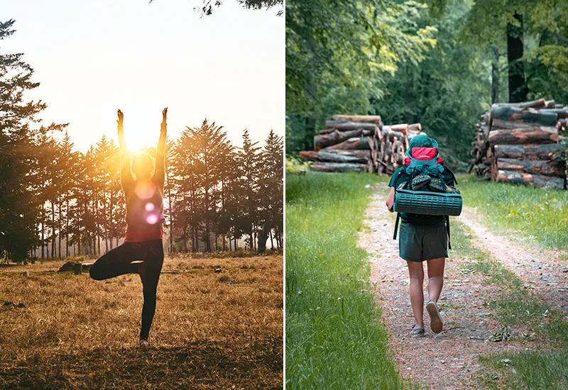 Yoga and the fresh air help against restlessness