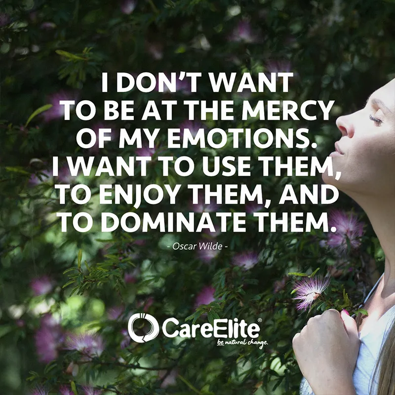 "I don’t want to be at the mercy of my emotions. I want to use them, to enjoy them, and to dominate them." (Oscar Wilde)