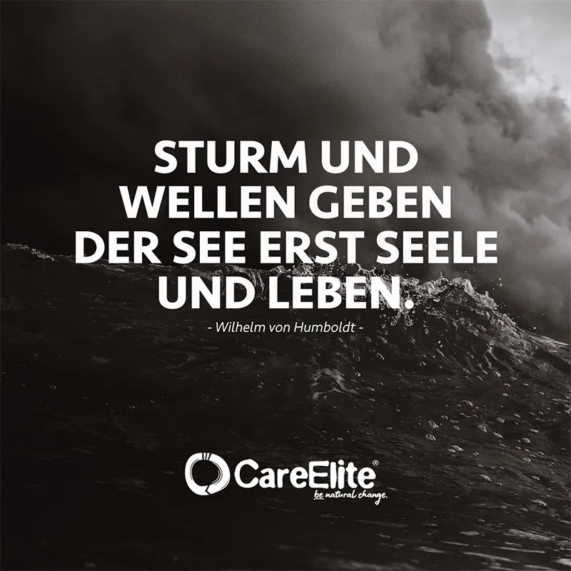 "Storm and waves give life and soul to the sea." (Quote from Wilhelm von Humboldt)