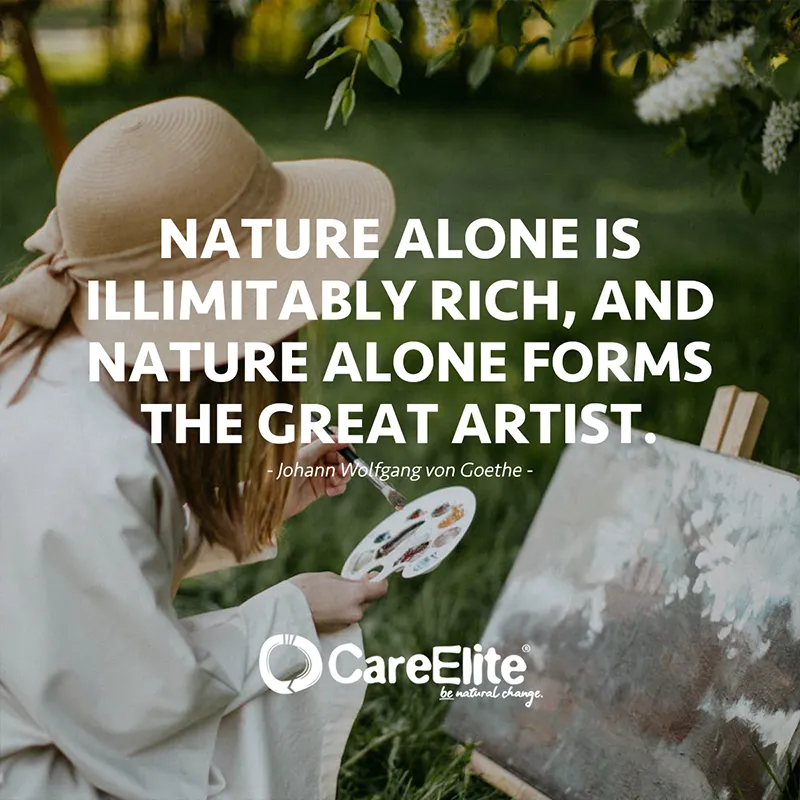 "Nature alone is illimitably rich, and Nature alone forms the great artist." (Johann Wolfgang von Goethe)