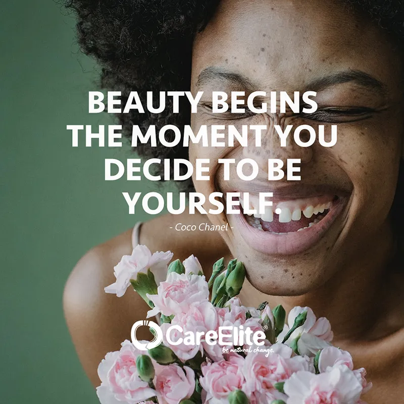 "Beauty begins the moment you decide to be yourself." (Coco Chanel)