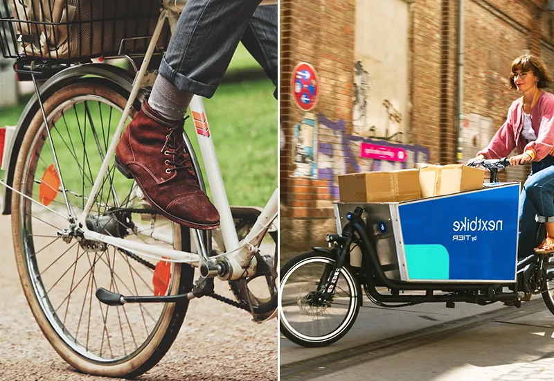 Bicycle and cargo bike as a space-saving alternative