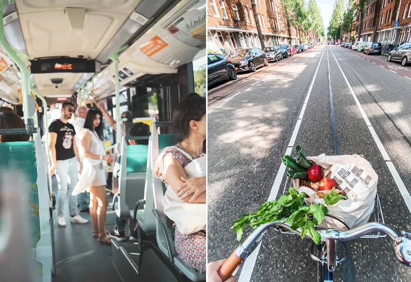 Umstieg vom Auto auf nachhaltige Verkehrsmittel