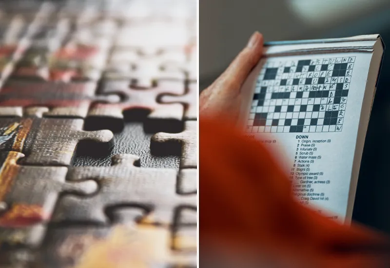 Doing puzzles and crosswords trains your memory