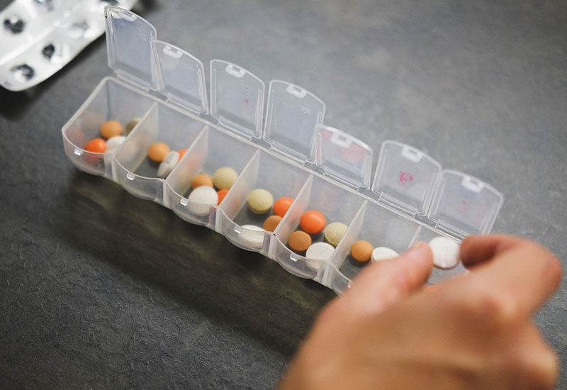 A medication box for day-specific allocation