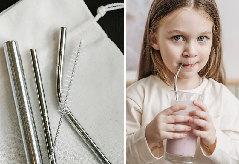 Sustainable straws as an alternative to disposable drinking straws